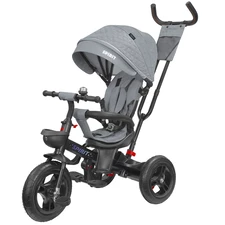 Трехколесный велосипед Tilly Spirit T-3811 Grey с ручкой, серый